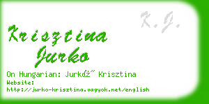 krisztina jurko business card